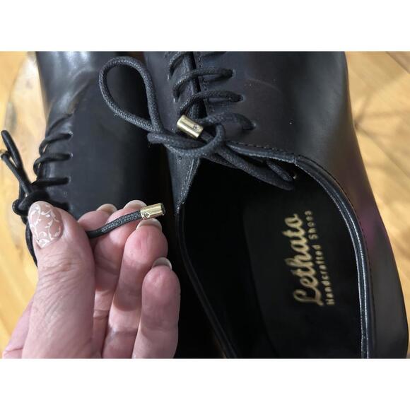 Lethato Black Handcrafted Leather Dress Shoes main image 8